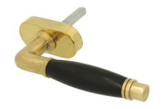 Greep (1926) ongelakt messing ebbenhout