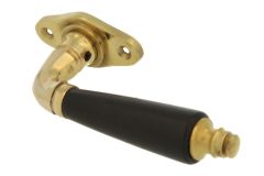 Raamklink met rozet ongelakt messing ebbenhout (1904)