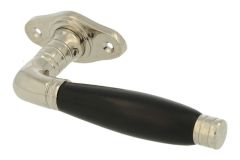 Raamklink met rozet messing vernikkeld ebbenhout (1926)