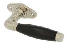 Raamklink met rozet messing vernikkeld ebbenhout (1931)