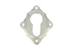 Cilinderslotrozet diagonaal messing vernikkeld. Stukprijs