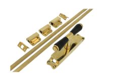 Krukespagnoletsluiting ongelakt messing ebbenhout (1908)