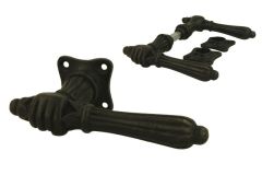 Deurklink gietijzer met handje stel