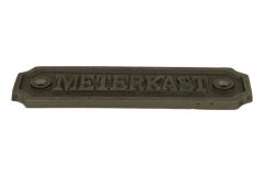 IJzer deurplaatje "Meterkast" rechthoekig 115x36mm