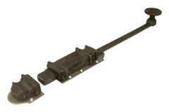 Deurschuif messing verouderd/gietijzer 340x50mm (L×B)