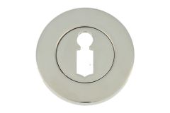 Sleutelrozet messing vernikkeld verdekt rond rozet