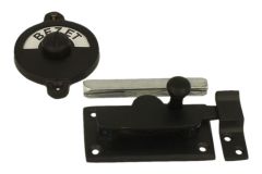 Vrij-bezet zwart poedercoat 70x39mm